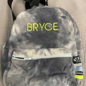 Space Panda TLV Blue Tie Dye Backpack (personalized: BRYCE)